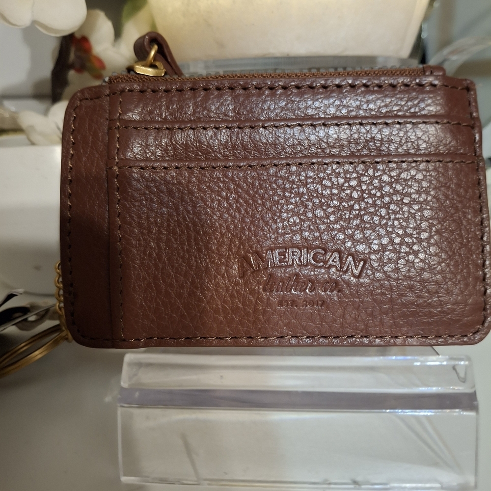 American Leather Co. Portland In Cordovan Brown Card Holder NWT - Picture 3 of 6